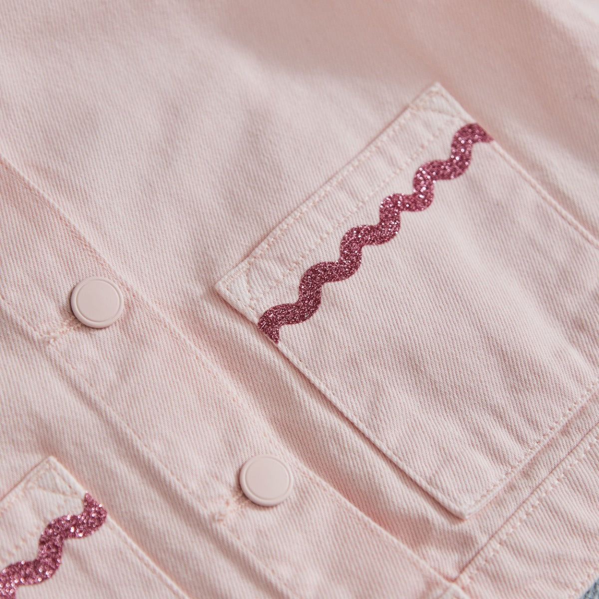 My Kids Personalised Cherry Pink Denim Jacket