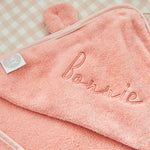 Personalised Peach Sorbet Hooded Towel With Ears