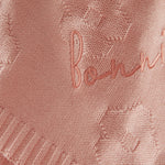 Personalised Peach Sorbet Flower Jacquard Blanket