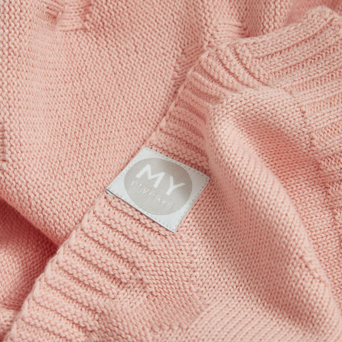 Personalised Peach Sorbet Flower Jacquard Blanket