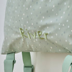 Personalised Sage Spot Drawstring Bag