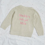 Personalised Daddy's Little Girl Oatmeal Cardigan 
