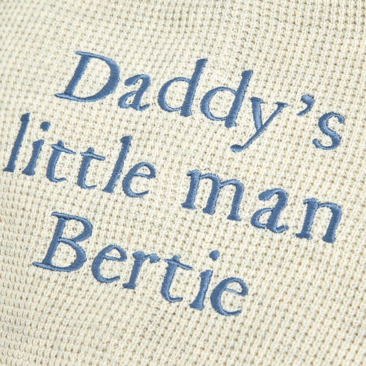 Personalised Daddy's Little Man Oatmeal Cardigan 