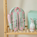 Personalised Sage Ditsy Floral Compartment Backpack 