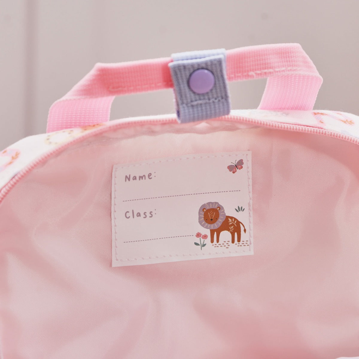 Personalised Pink Floral Safari Grab Handle Mini Backpack 