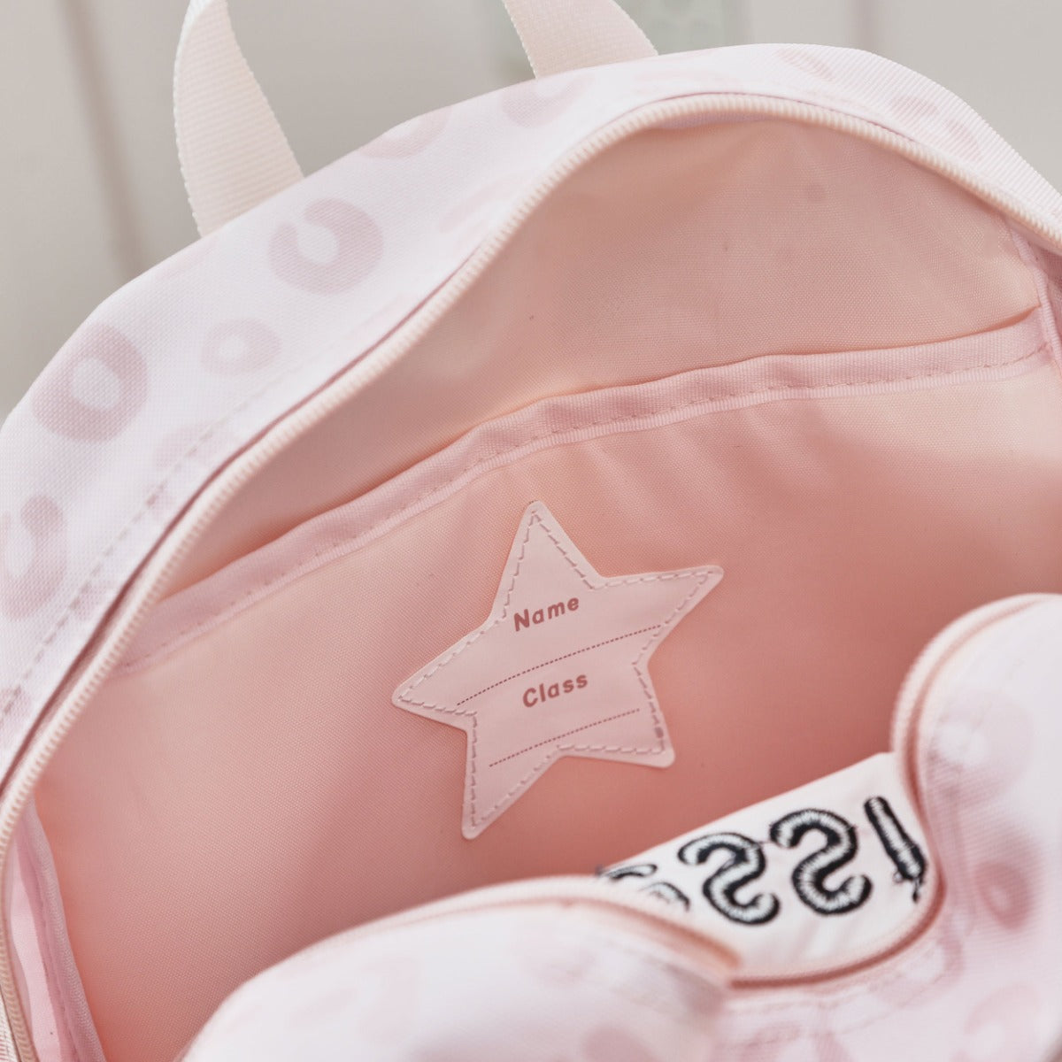 Personalised Snow Leopard Character Medium Backpack