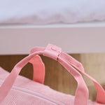Personalised Pink Cord Barrel Bag 