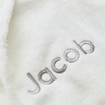 Personalised Ivory Cotton Towelling Robe