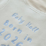 Personalised Born in 2026 White Lightweight Cardigan