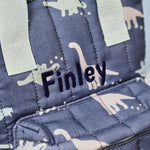 Personalised Quilted Dino All-Over Print Mini Backpack 