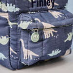 Personalised Quilted Dino All-Over Print Mini Backpack 