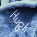 Personalised Blue Stegosaurus Dinosaur Fleece Dressing Gown