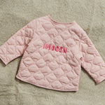 Personalised Name Pink Quilted Jacket 