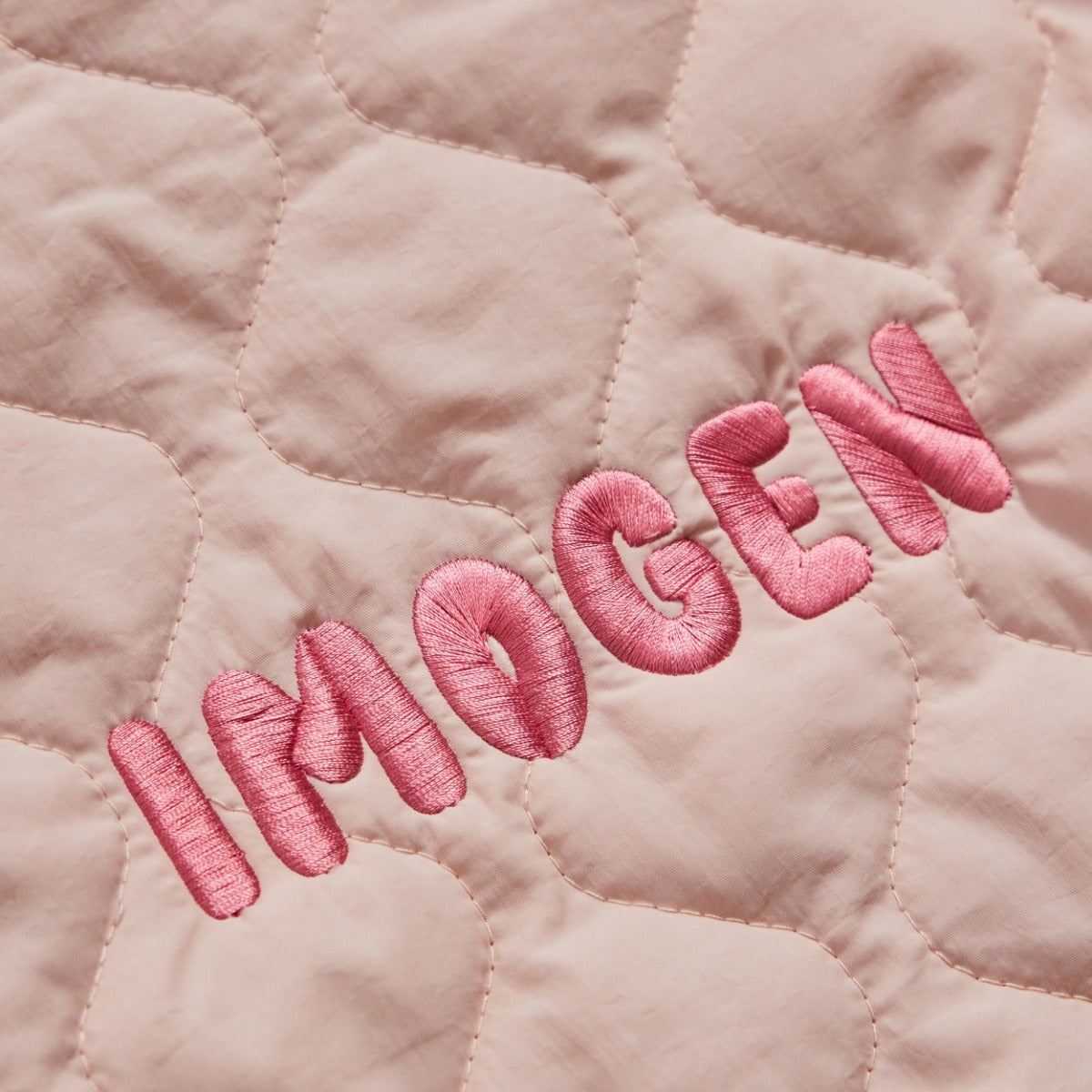 Personalised Name Pink Quilted Jacket 