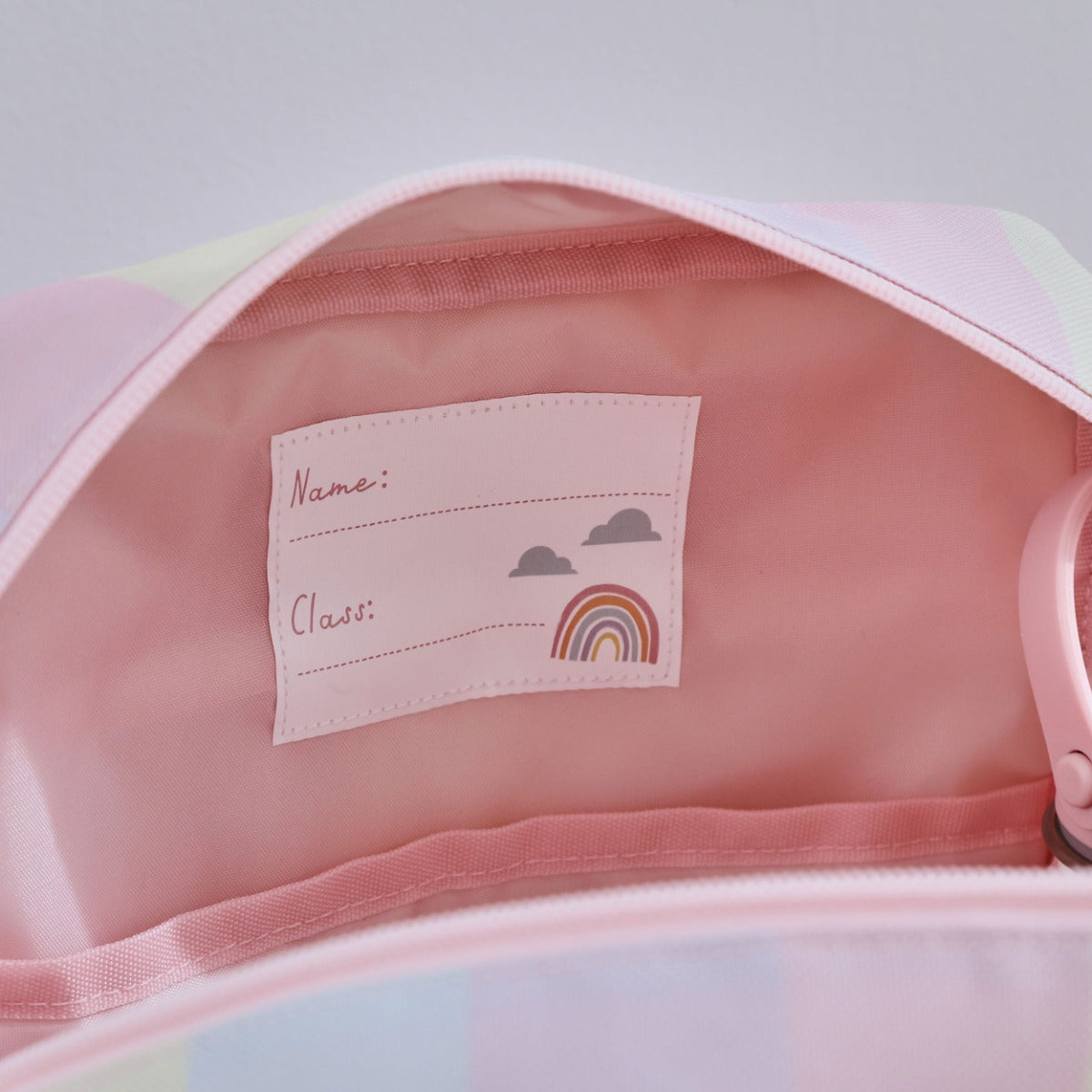 Personalised Rainbow Stripe Medium Backpack 