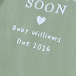 Personalised Coming Soon Sage Organic Bodysuit