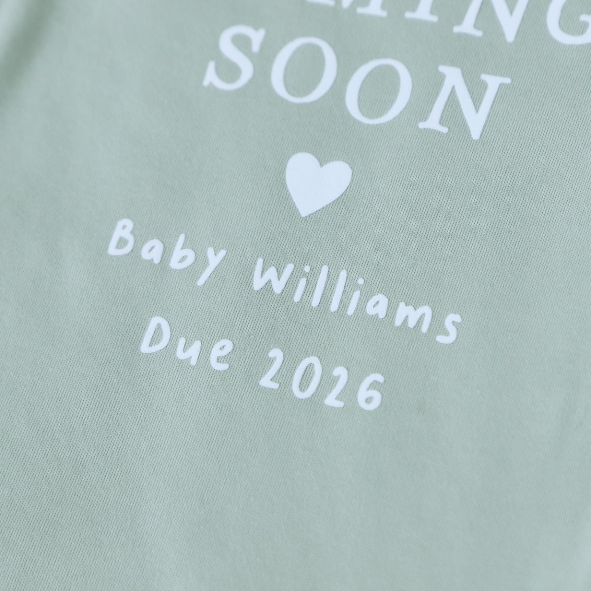 Personalised Coming Soon Sage Bodysuit