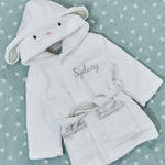 Personalised Ivory Bunny Fleece Robe 