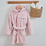 My Kids Personalised Heart Deboss Fleece Robe