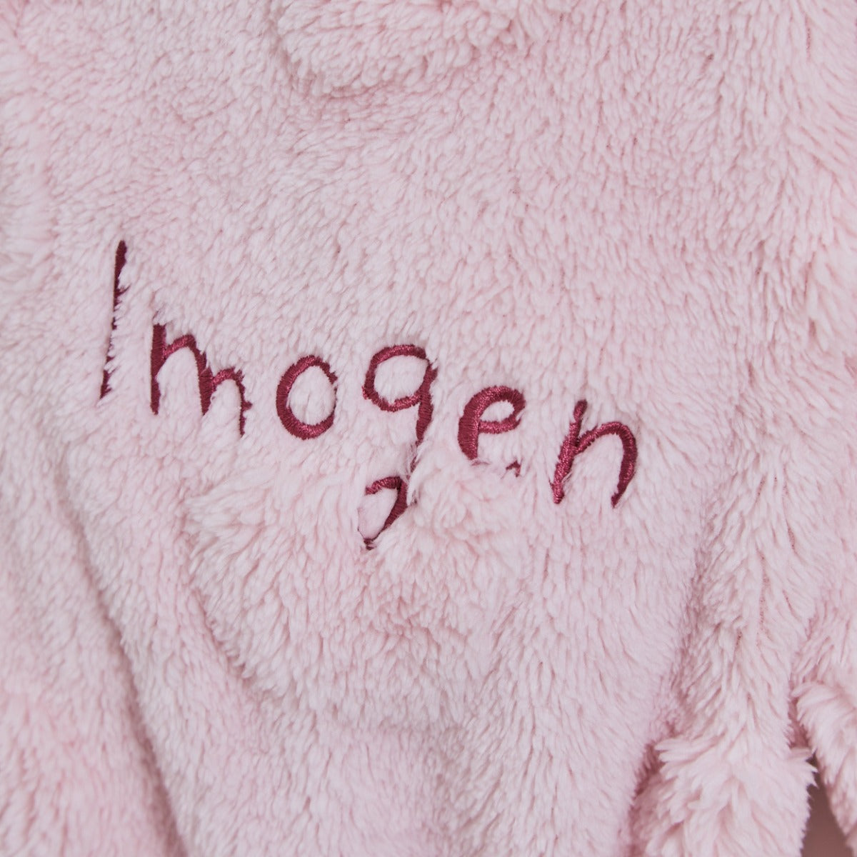 My Kids Personalised Heart Deboss Fleece Robe