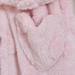 My Kids Personalised Heart Deboss Fleece Robe
