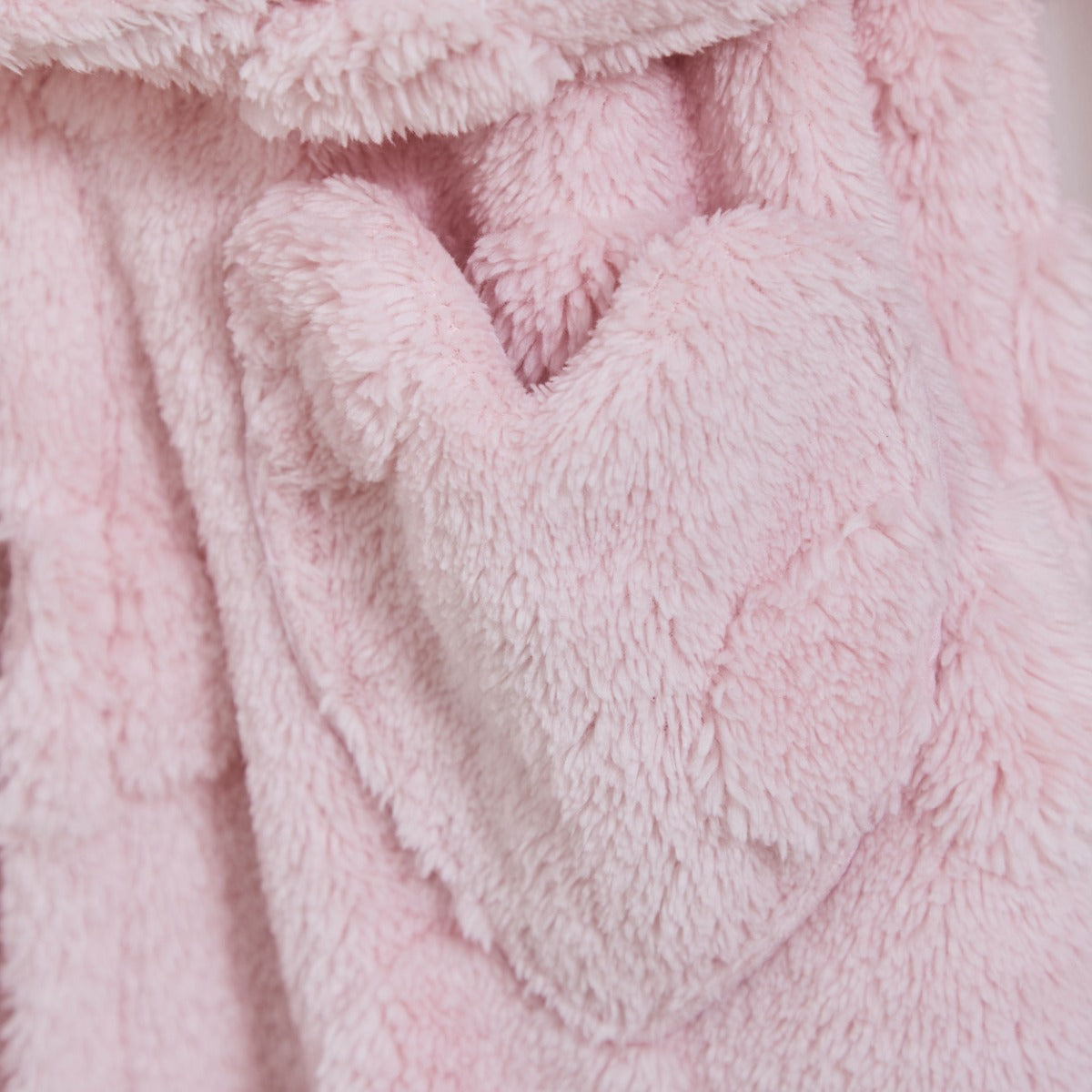 My Kids Personalised Heart Deboss Fleece Robe
