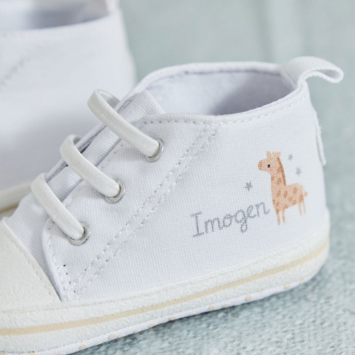 Personalised Giraffe Baby High Top Shoes