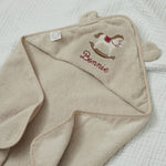 Personalised Heritage Horse Oatmeal Hooded Towel