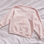 My Kids Personalised Pink Girls Club Sweatshirt