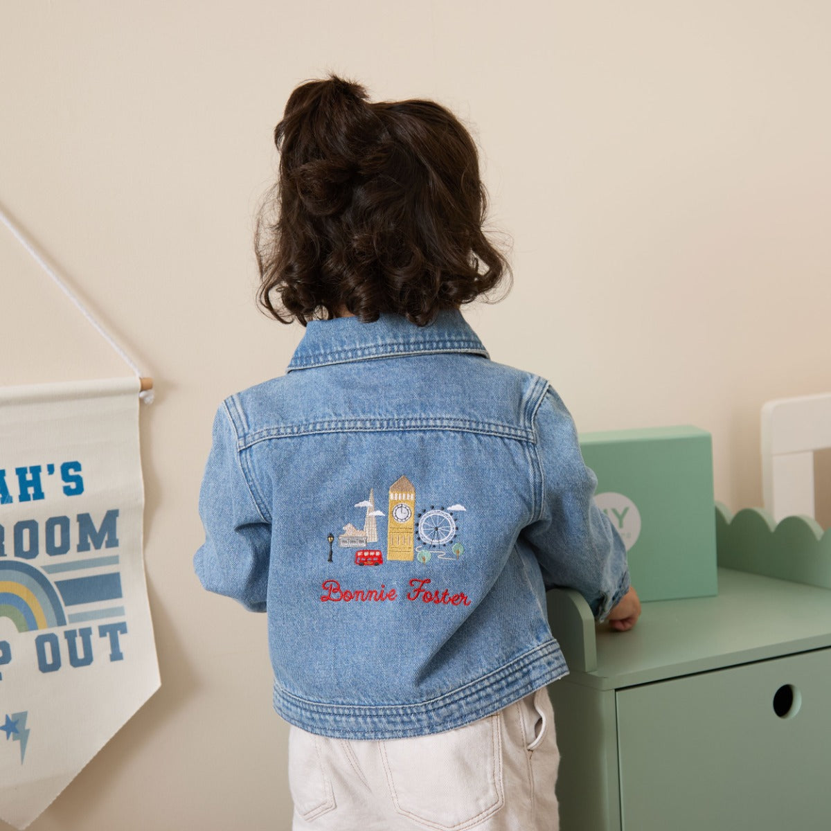 Personalised London City Denim Jacket