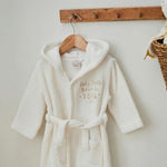 Personalised Born in 2026 Ivory Fleece Robe with Ears
