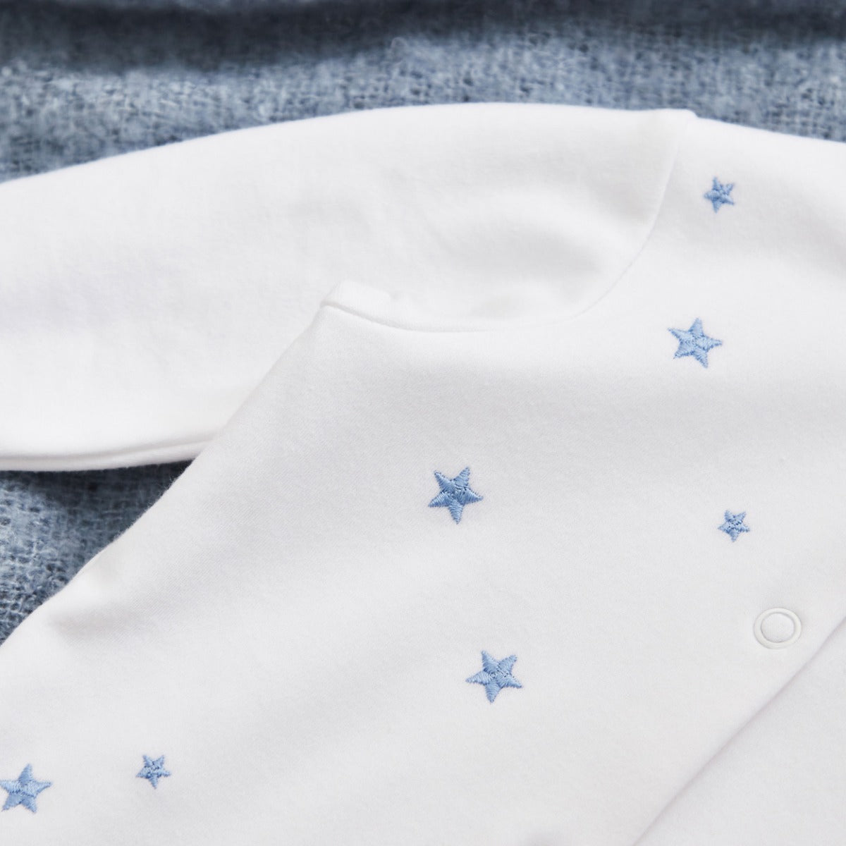 Personalised Born in 2026 Blue Star Design Sleepsuit