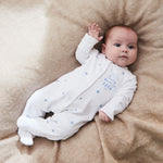 Personalised Born in 2026 Blue Star Design Sleepsuit
