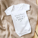 Personalised Born in 2026 White Bodysuit