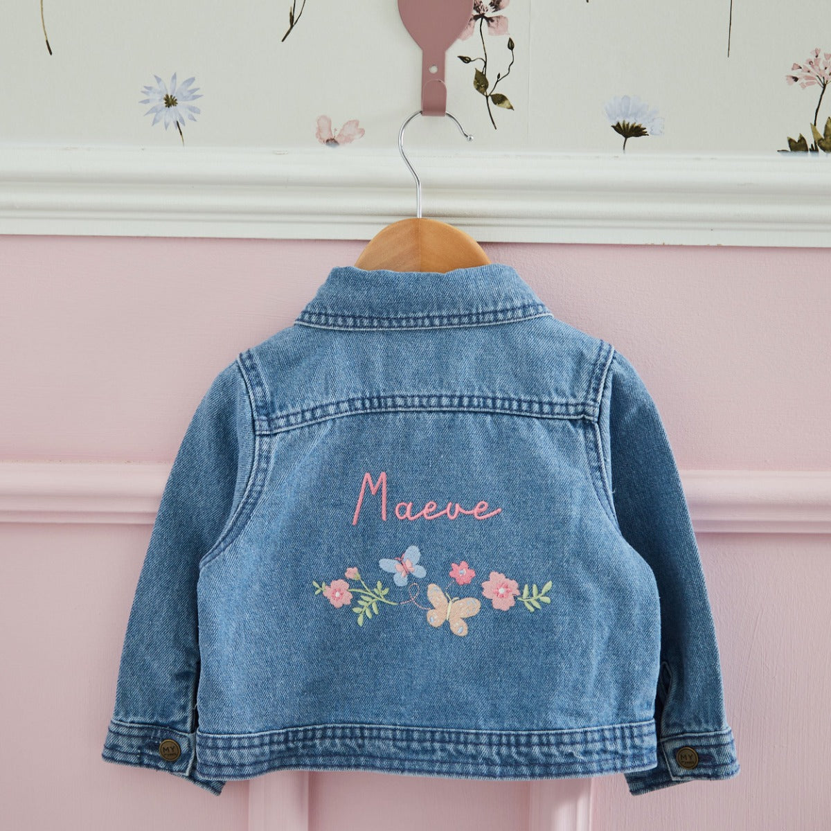 Personalised Garden Secrets Butterfly Denim Jacket
