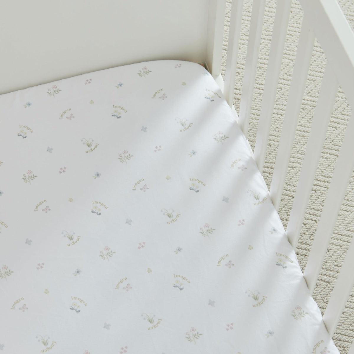 Personalised Garden Secrets Cot Sheet