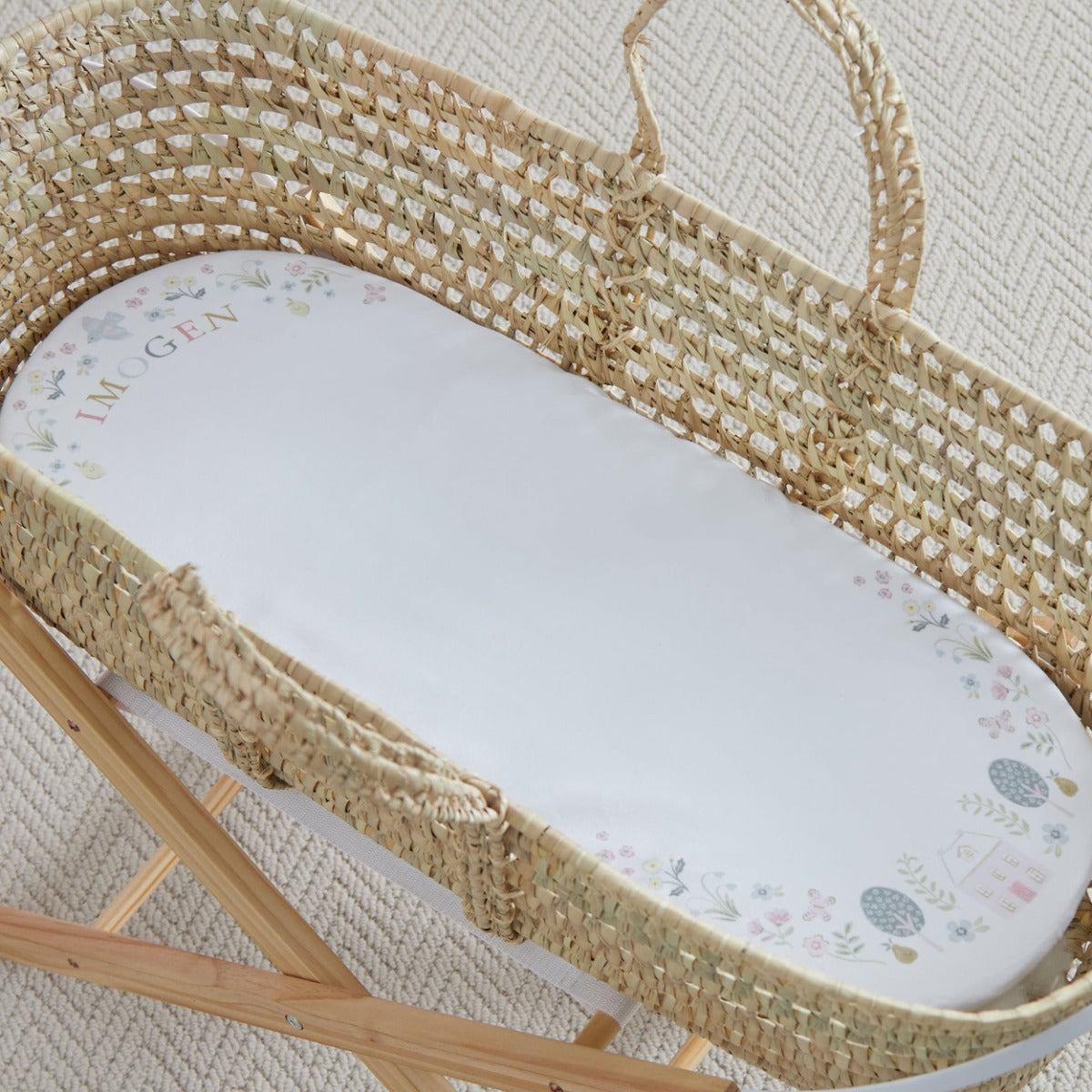 Personalised Garden Secrets Moses Basket