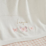Personalised Pink Butterfly Ivory Shawl