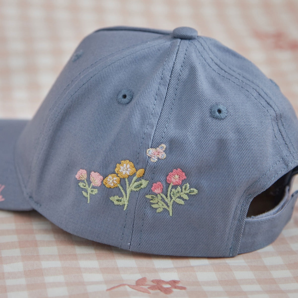 Personalised Blue Floral Baseball Cap