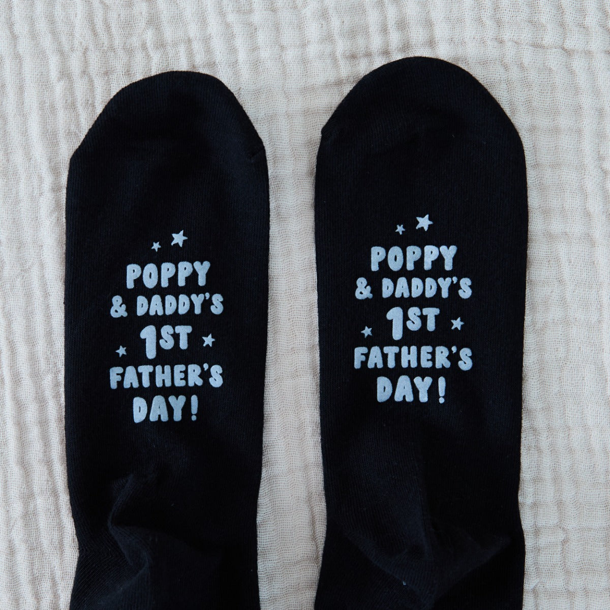 Personalised 1st Father’s Day Black Socks