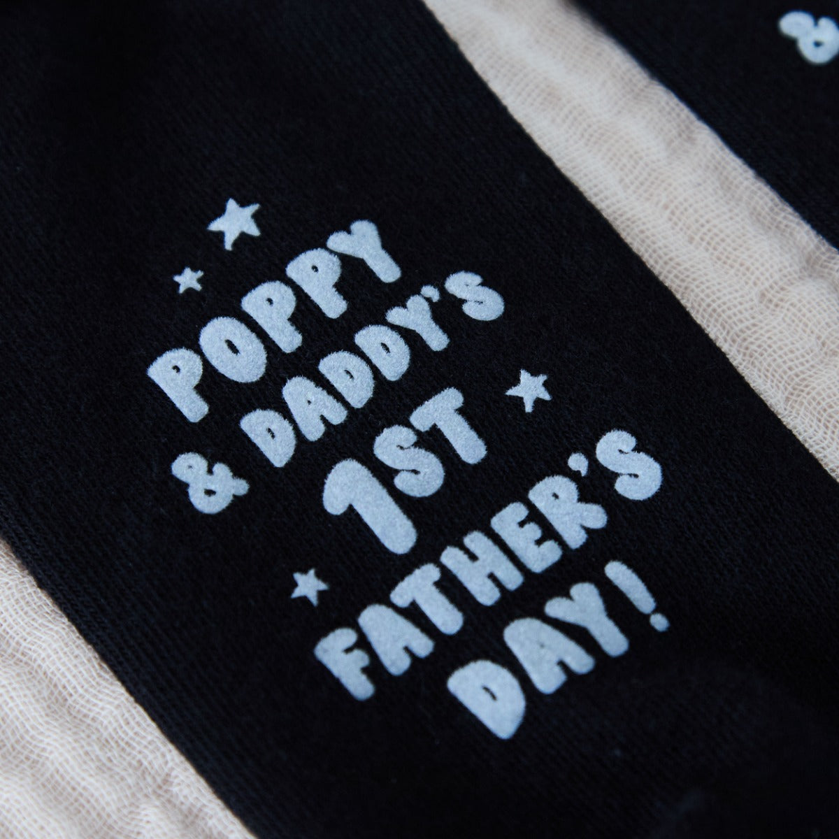 Personalised 1st Father’s Day Black Socks