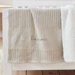 Personalised Fleece Lined Oatmeal Blanket