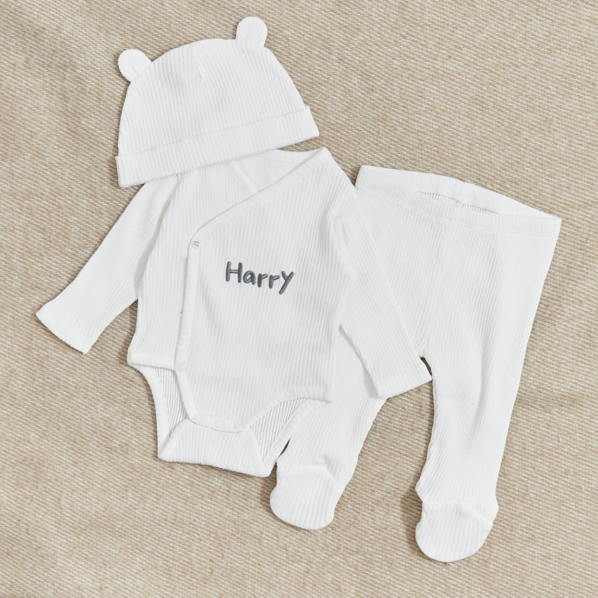 Personalised Ivory Home From The Hospital Baby Bundle Gift Set 