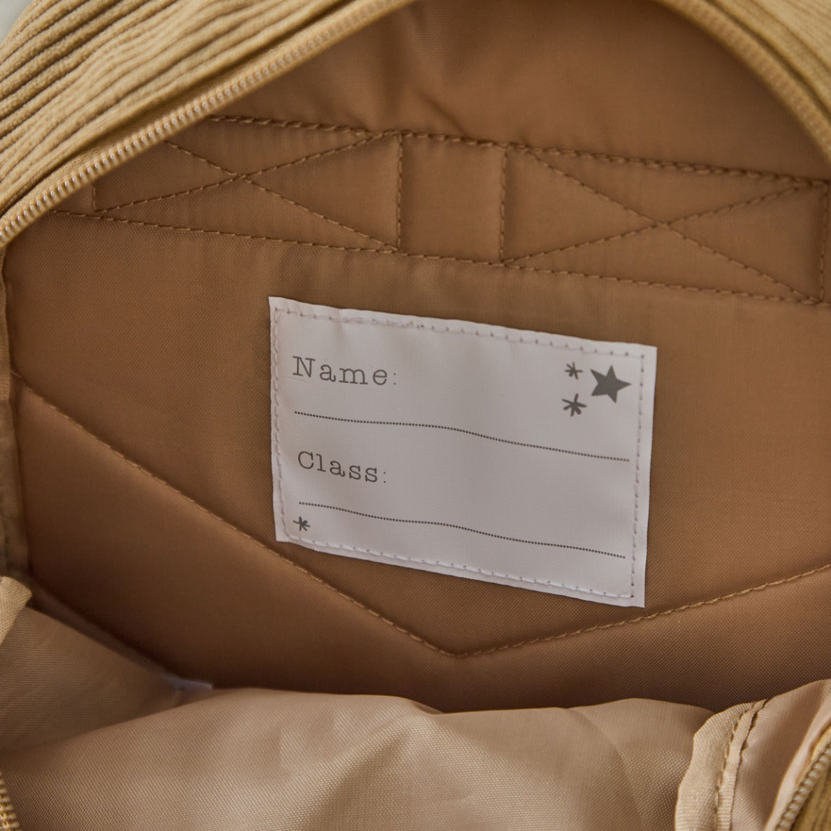 Personalised Mini Caramel Cord Build-a-Backpack