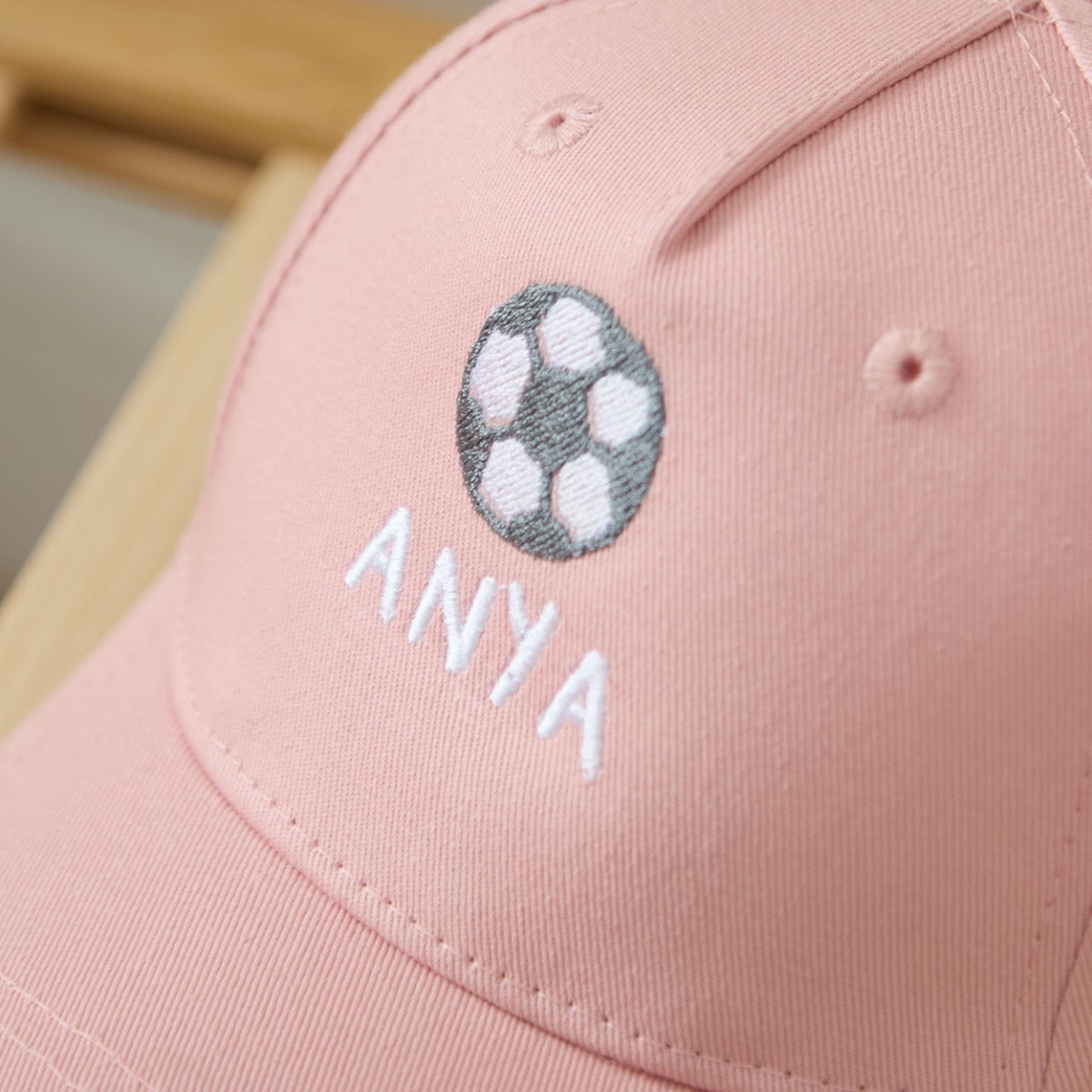 Personalised Football Pink Baseball Cap