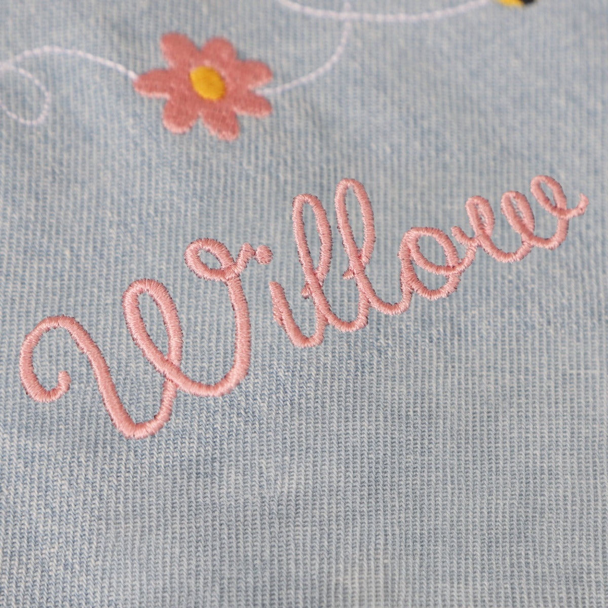 Personalised Bumblebee Stonewash Denim Jacket