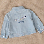 Personalised Rocket and Stars Stonewash Denim Jacket