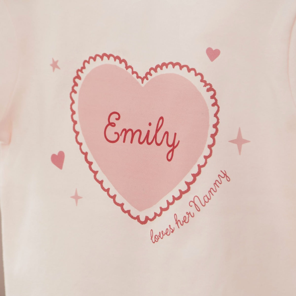 Personalised Pink Heart Valentines T-Shirt