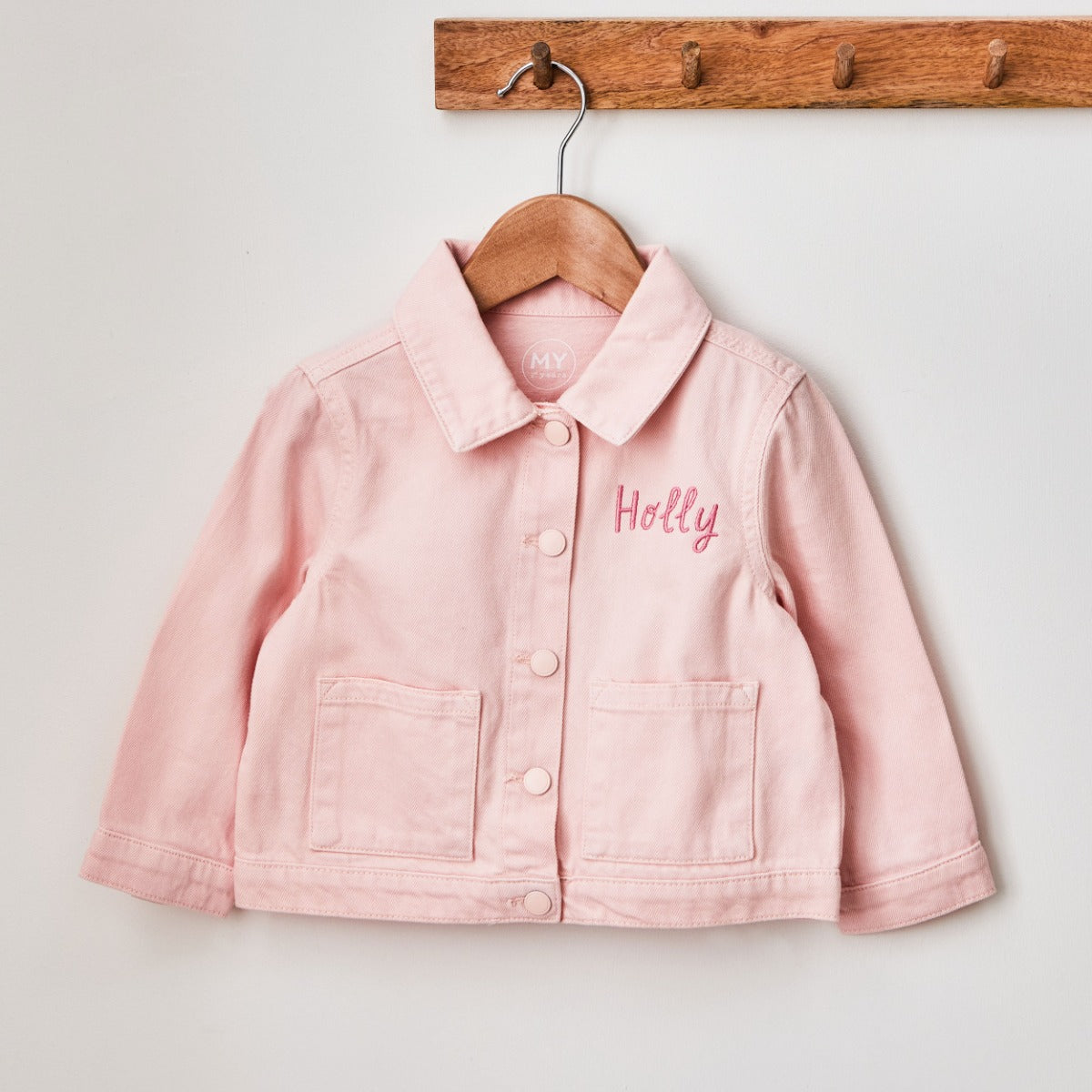 Personalised Pink Denim Jacket