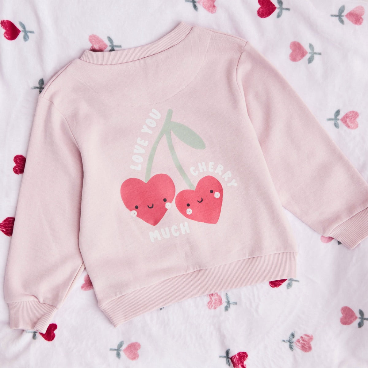 Personalised Love You Cherry Much Pink Sweater